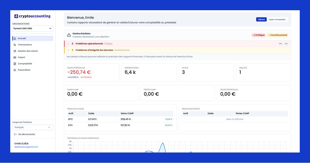 Screenshot - Screen Cryptoaccounting