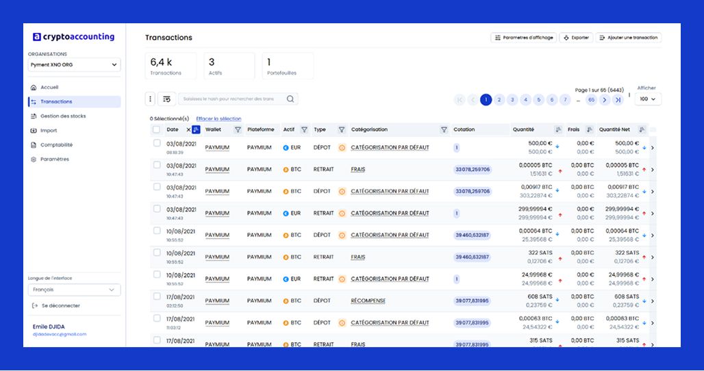 Screenshot - Screen Cryptoaccounting